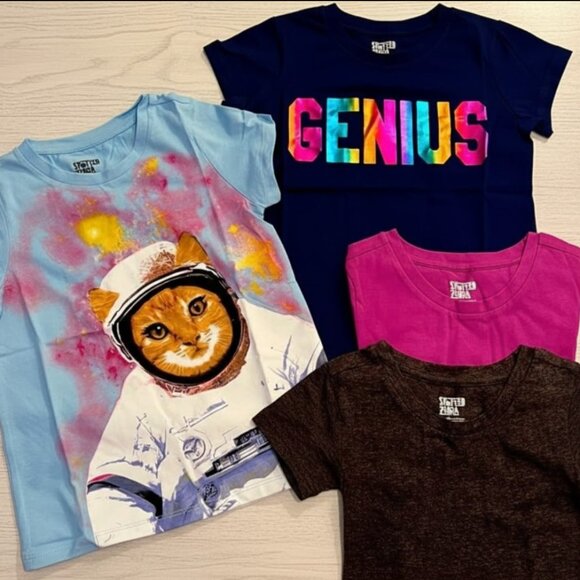 NEW! Girls short sleeve T-shirts 4 in a pack - size 4 - Picture 1 of 6